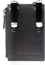 RFID Blocking Boot Wallet with Security Chain & Zipper Lock – Genuine Leather Wallets for Men, Travel Wallets Women, Minimalist Leather Card Holder