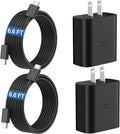 45W Super Fast Charger USB C Android Phone Type C Charger Fast Charging Block with 6.6FT Cord for Samsung Galaxy S26/S26 Ultra/S26+/S25 Ultra/S25/S24 Ultra/S24/S23 Ultra/S22/S21/S20/Note 10, Black