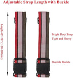 2 Pack Luggage Straps, Bright Colors Adjustable Suitcase Belts with Quick Release Buckle (GreyPink)