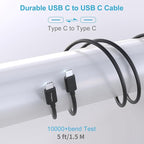 67.5W Car Charger USB C Super Fast Charging, 45W USBC & QC3.0 Port Plug for iPhone 17 Pro Max/Air/16/15/iPad, Samsung S26/S25 Android Cell Phone, Dual 12V Cigarette Lighter Adapter + 5 ft Type C Cable