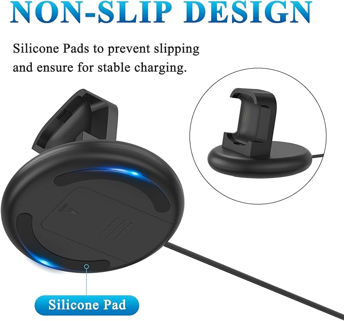 Vancle Charger for Fitbit Versa 2 (Only), Anti-Slip Charging Stand Dock with 4.1Ft USB Cable Cord for Fitbit Versa 2 Smartwatch (Not for Versa/Versa Lite)