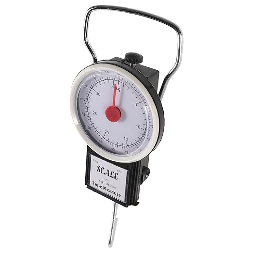 Portable Mini Hanging Spring Luggage Scale 35kg Capacity Handheld Small Travel Weight Scale with Hook for Suitcase and Baggage