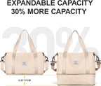 Travel Duffel Bag, Sports Tote Gym Bag, Shoulder Weekender Overnight Bag for Women