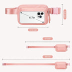 Fanny Packs for Women Men,Belt Bag,Water-resistant Crossbody Bag with 4 Zipper Pockets,Fashion Waist Packs with Adjustable Strap for Workout/Running/Yoga/Shopping/Hiking,Pink