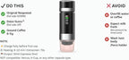 Portable Coffee Maker KF-JN-03 with Digital Display & 20 BAR Pressure – Hot & Cold Brew, Compatible with Coffee Grounds and Capsules, Compact Single-Serve Design with Transparent Cup & 60ml Tank