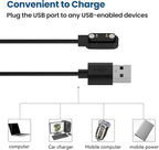 2-Pack Chargers for TRAUSI TG08/Trendia TG09/DIVElink&OYV&JeeJTek TGW008 TGW101/SUNKTA &LIGE &Linwear &EIGIIS K52 Smart Watch Charger, Charging Cable Magnetic 7.62mm, 60cm (Black&Black)