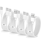 Car Carplay Cable for iPhone 17 16 15, 2-Pack 6FT 60W USB C to USB C Cable And 2-Pack 6FT USB A to USB C Cable for iPhone 17 16 15，for Galaxy S25 S24, for iPad Pro/Air, for MacBook Pro/Air and More