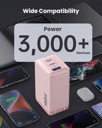 150W USB C Charger Block,GaN III Compact Foldable Wall Charger 3 Port Fast Charging Station,PD QC PPS Portable USB C Hub 100W Laptop Adapter for MacBook Pro/Air,iPad,iPhone 17/Pro,Galaxy S24,Dell etc