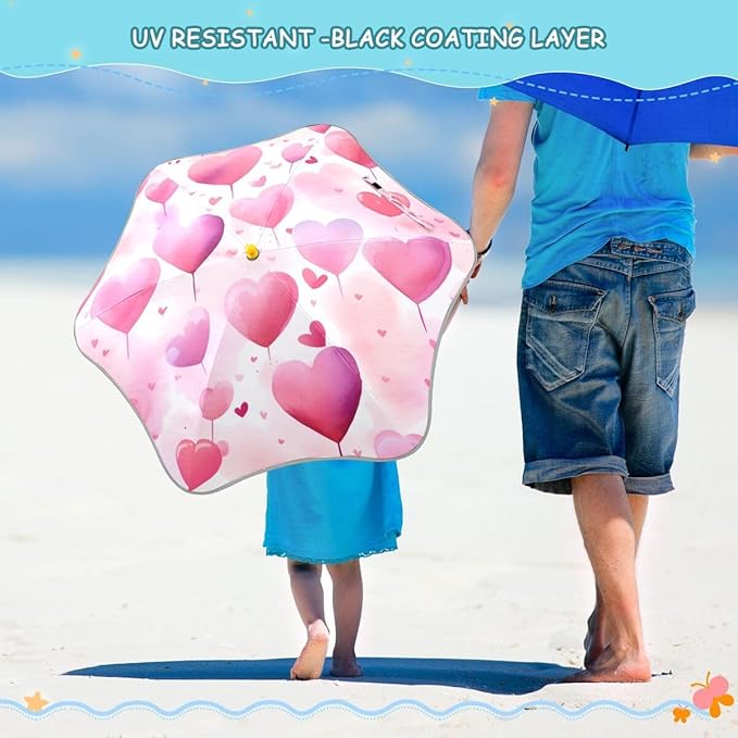 ALAZA Kids Umbrella Stick Umbrellas Cute Umbrella for Boys Girls Toddler UV/Sun Rain Windproof