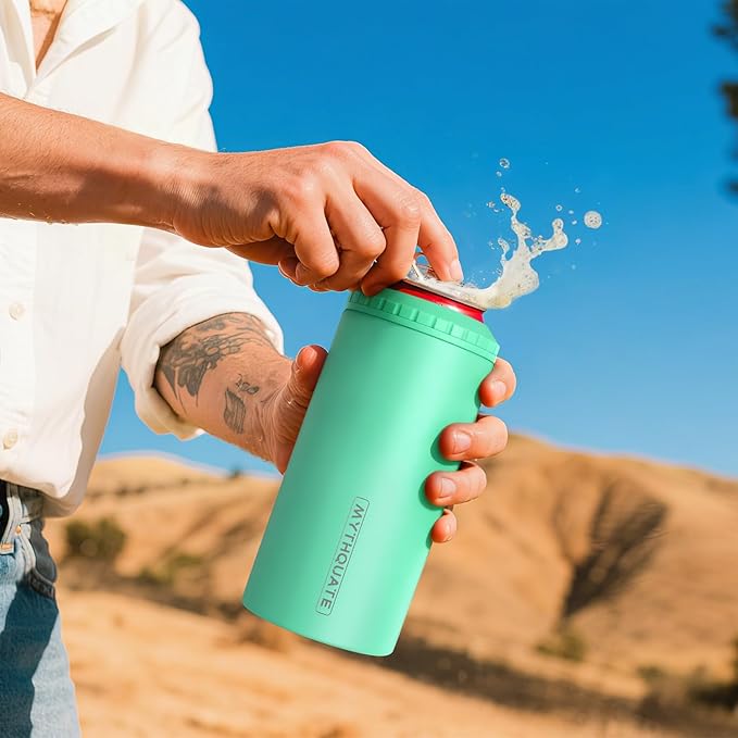 3 in 1 Slim Can Cooler for 12 OZ Skinny Can, Regular Can & Beer Bottle - Keep Cold for 6 Hours - Double Walled Insulated Stainless Steel Vacuum Beverage Can Insulator