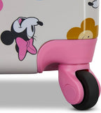 American Tourister Minnie Mouse Carry-On Luggage - Airline Approved, Durable Hardshell with Vibrant Minnie Mouse Design - Roll Confidentially with Spinner Wheels & Colorful Adjustable Handle