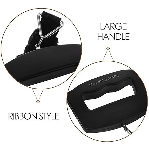 Abaodam Handheld Digital Luggage Scale with Webbing Hook Portable Travel Suitcase Weight Scale for Bags Baggage Weighing, Large Grip Handle for Accurate Travel Use