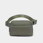 Pander Everywhere Belt Bag for Women, 5 Zipper Pockets Nylon Crossbody Fanny Pack Purse (Grey Sage).