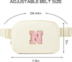 Gitus Personalized Gifts Birthday Gifts for Girls Fanny Pack Cross Body Bags with Initial Letter Preppy Stuff Gifts for Her Girlfriend Wife Sister Friends Mom (Ivory-N)