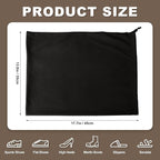 5 Pack Shoe Bags for Travel, Washable Dust Bags for Storage & Packing 17.7" x 13.8" Dustproof Shoe Bags Duster Flannel Shoes Storage with Drawstring Closure for Boots Handbags Shoes & Toys (Black)