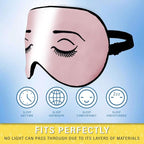 Silk Sleep Eye Mask for Men Women, Comfortable Super Soft Eye Mask with Adjustable Strap, 100% Pure Silk, Works with Every Nap Position, Ultimate Sleeping Aid Blindfold, Blocks Light, Jersey Slumber
