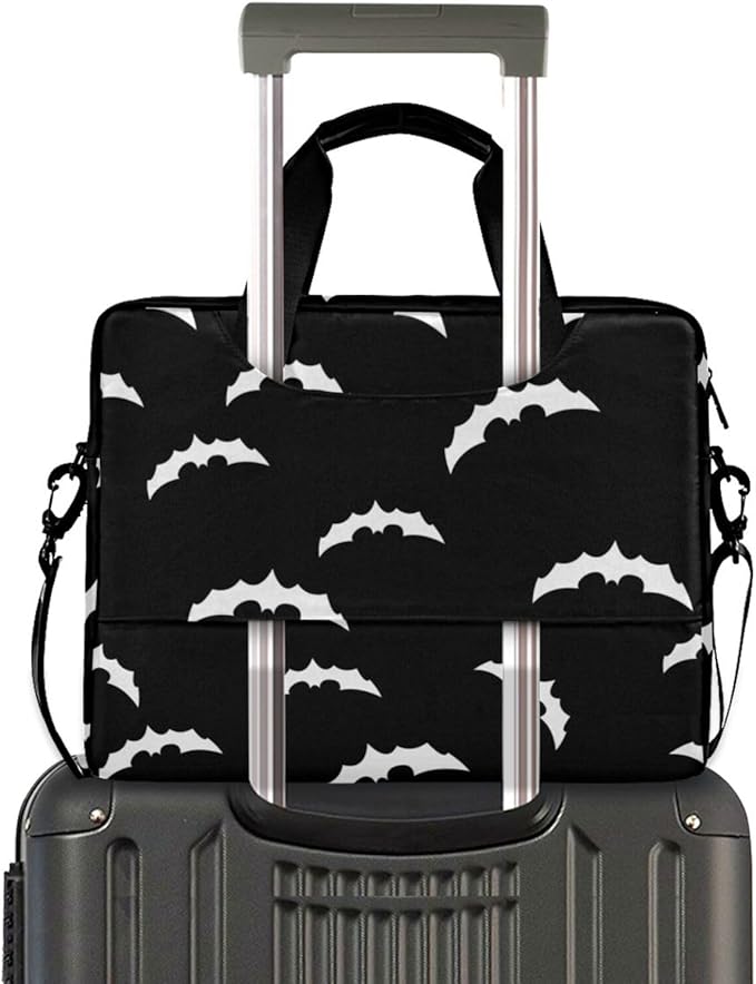 Goth Bats Halloween Laptop Case 15.6 inch Computer Bag Waterproof Laptop Briefcase Laptop Bag for Women & Men