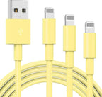 3 Pack Apple MFi Certified Charger Cable 3ft, Lightning to USB Cable Cord 3 Foot, 2.4A Fast Charging,Apple Phone Long Chargers for iPhone 13/12/11/11Pro/11Max/ X/XS/XR/XS Max/8/7/6 Yellow