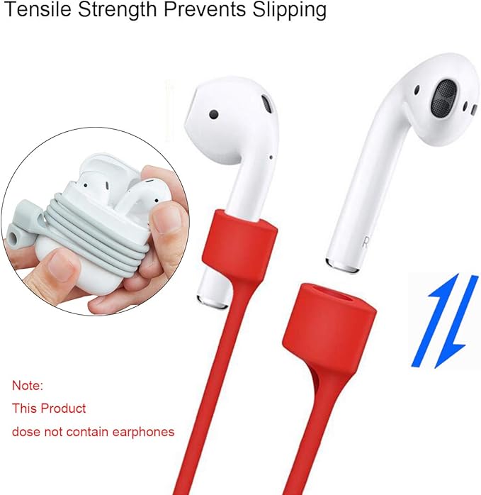 Magnetic Anti-Lost Straps for AirPods,Colorful Soft Silicone Sports Lanyard, Neck Rope Cord