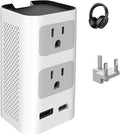 Mapambo Upgraded 2000W 220V to 110V Voltage Converters US to Europe Power Converter for Europe Combo with 1 USB A and 1 USB C International Travel Adapter for Hair Dryer