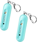 Personal Safety Alarm - Waterproof Rechargeable Security Alarm - 140dB Extra Loud Siren & Strobe Light - Self Defense Keychain - Gift for Women, Teenagers, College Girls, Seniors（Aqua+Aqua）