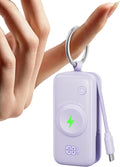 INIU 3-in-1 Portable Charger, 5000mAh Power Bank with Watch Charger & Built-in Cable, Compact 20W Fast Charging Battery Pack, Key Chain & Travel Essential for iPhone 16 15, Apple Watch, etc
