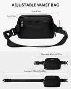 WATERFLY Waist Packs Fanny Pack: Small Fashion Belt Bag Casual Waist Bag for Women Men Hip Pack for Walking Hiking Everywhere