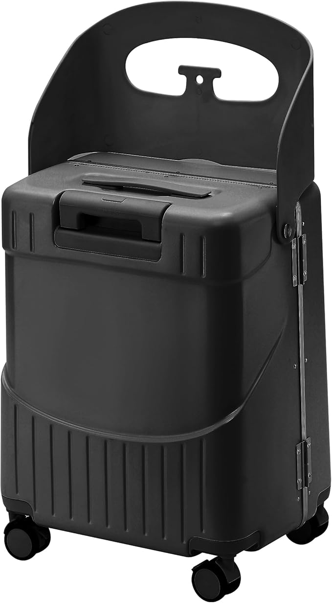 20" Ride-On Luggage with Child Seat, Hardside Carry-On Suitcase with Shockproof 360° Silent Spinner Wheels, TSA Lock, Kids & Adults & Busy Moms