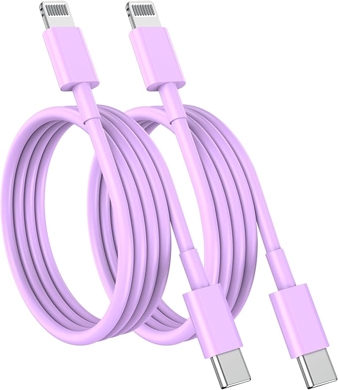 Susnwere USB C to Lightning Cable (2pack 6ft), Apple MFi Certified iPhone Fast Charger 2m, Power Delivery Original Type C Charging Cord for Apple iPhone 13/12/11 Pro/11/XS MAX/XR/8/7/6s Plus,iPad