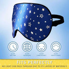 Silk Sleep Eye Mask for Men Women, Comfortable Super Soft Eye Mask with Adjustable Strap, 100% Pure Silk, Works with Every Nap Position, Ultimate Sleeping Aid Blindfold, Blocks Light, Jersey Slumber