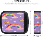 2 Pack Luggage Handle Wrap with Travel Tags - Non-Slip Protective Cover Soft Handle Grips Covers for Suitcase(Rainbow Cloud Star Crown)