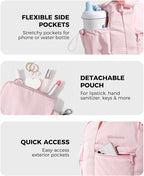 Small Gym Bag for Women - Puffer Duffle Weekender Work Duffel Carry on Overnight Nurse Dance Yoga Workout Tote Bag with Yoga Mat Holder Wet Compartment Coin Purse BPA-Free