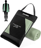 Quick Dry Microfiber Towel Travel, Beach & Camping Towels. Fast Drying, Super Absorbent & Ultra Compact for Travel, Bath, Gym, Swimming, 1 Pack, 60''x30'' Army Green