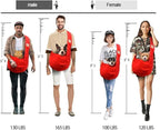 Tomkas Small Dog Cat Sling Carrier Puppy Purse Travel Wrap Soft Crossbody Pet Bag (Red, M - Zip Pocket & Classic Strap)