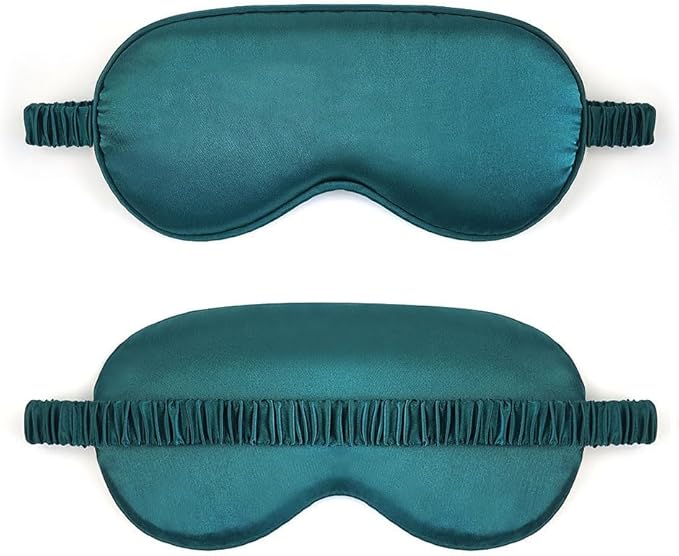 10 Pack Sleep Mask,Silk Eye Mask,for Night Sleeping,Office, Travel,Party Games,Suitablefor Men/Women (Blackish Green)
