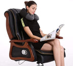 Keemall Inflatable Travel Neck Pillow, Airplane Neck Pillow for Long Flight Sleeping,Soft 100% Cotton Travel Pillow for Plane Head Rest, Portable Traveling Essentials
