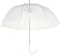 Clear Bubble Umbrella - Automatic Opening Clear Dome Umbrella with the Stylish J-Shaped Handle for Men and Women, Wedding, Outings and Large Group Gatherings, Graduations, Proms, or Daily City Walks