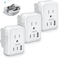 3 Pack South Africa Travel Plug Adapter, VINTAR Foldable Type M Adapter with 2 AC Outlets 3 USB Ports(2 USB C), Africa Travel Essentials for US to South Africa Namibia Nepal Malaysi
