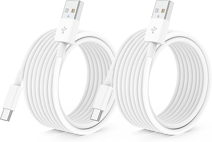 QZIIW 2 Pack USB C Fast Charging Cable 15 FT for iPhone 17 16 15/17 16 15 Pro/17 16 15 Pro max/16 15 Plus,USB A to USB C Cord for Galaxy S25 S24,iPad Pro 12.9/11,Air 5th/4th Gen