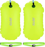 JOTO 2 Pack Swim Buoy Float for Open Water, Swimming Belt Bubble Safety Float with Adjustable Waist, Snorkeling, Swim Training, Triathletes, Kayaking
