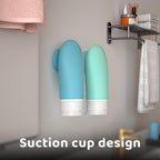 14Pcs Leak Proof Travel Bottles for Toiletries - 3oz TSA Approved Containers Kit With Suction Cup - Essential Accessories for Women
