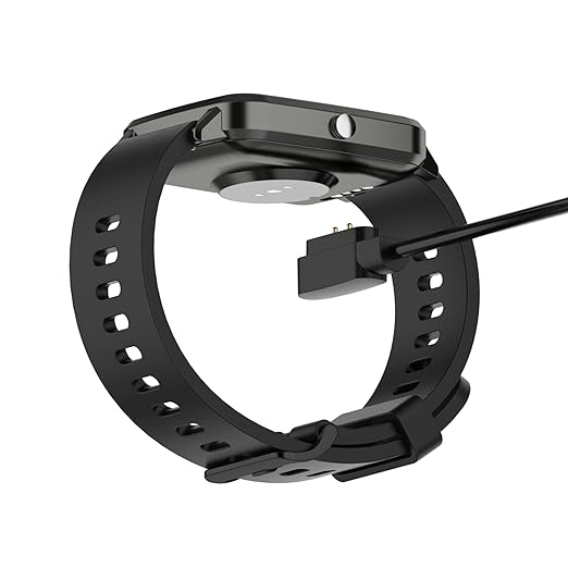 RuenTech Compatible with Tensky 208 Plus BT/208 Plus/208BT, IDW28, IDW19, GTX12 Smart Watch Charger, 3.3FT Replacement Charging Cable for Tensky Smart Watch Charger (Black&Black)