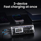 SHARGEEK 170 Power Bank, 170W Total 24,000mAh High Capacity Portable Charger with Smart Display, IP66 140W PD3.1 Battery Pack for Laptop iPhone 17/16/15 Galaxy S26/ Google Pixel MacBook, Steam Deck