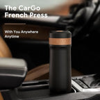 RECAFIMIL Portable French Press Stainless Steel Coffee Maker Travel French Press Insulated Bottle Cup - 320ml Portable Coffee Maker with Double Wall Insulation, Ideal for On - the - go Coffee Lovers