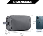 BAGSMART Toiletry Bag for Men, Travel Toiletry Organizer Dopp Kit Water-resistant Shaving Bag for Toiletries Accessories, Door Room Essentials,Grey-basic