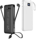 2-Pack Portable Charger Built-in Cables and AC Wall Plug, 10000mAh 22.5W PD Fast Charging Power Bank, Lightweight Compact Battery Pack Travel Essentials for iPhone 17/16/15/14/13 Series,Samsung,Tablet