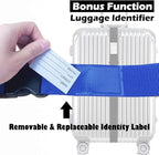 Ultra Long Heavy Duty Luggage Straps for Suitcases/Uprights/Duffels/Bags, 79" Adjustable Travel Packing Belts for Cargo Safety, Sturdy Baggage Strap Belts Multi-Pack