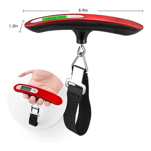 Luggage Weight Scale, Digital Luggage Scale Hand Luggage Electronic Scale Portable Electronic Scale for Travelers Handheld Scale 110 Lbs,for Travel(Gold)