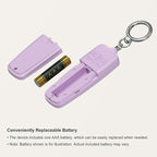 Personal Safety Alarm Keychain for Women,3-Pack,Loud Siren with Flashing LED Light,Portable Emergency Security Device,Gifts for Kids,Presents for Elderly,Night Running,Purple White Blue
