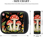 2 Pack Luggage Handle Wrap with Travel Tags - Non-Slip Protective Cover Soft Handle Grips Covers for Suitcase(Mushroom Butterfly Flower)